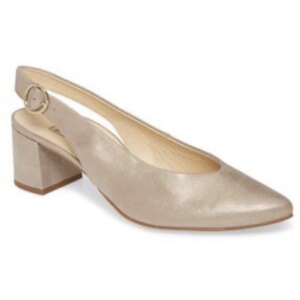 Paul Green Toluca Slingback Pump in Cashmere Metallic Suede‎ Size 3.5 US 6